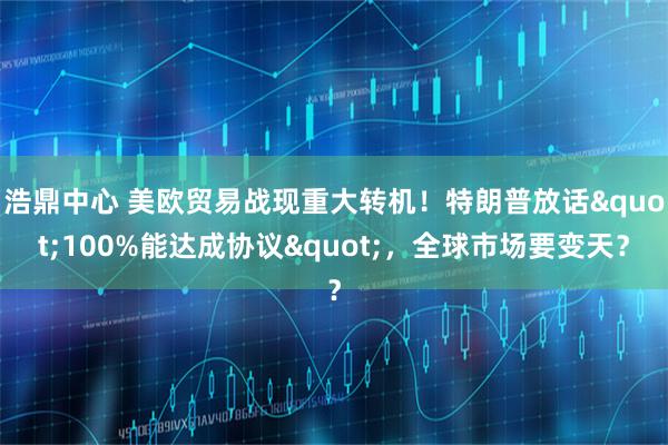 浩鼎中心 美欧贸易战现重大转机!特朗普放话"100%能达成协议",全球市场要变天?