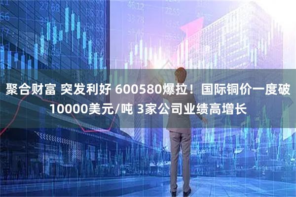 聚合财富 突发利好 600580爆拉！国际铜价一度破10000美元/吨 3家公司业绩高增长